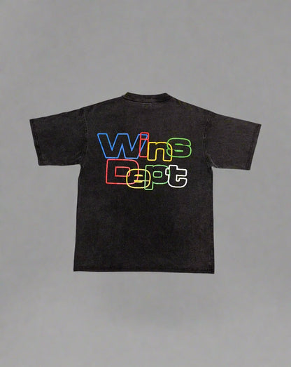 Wins Dept Tee Washed Black