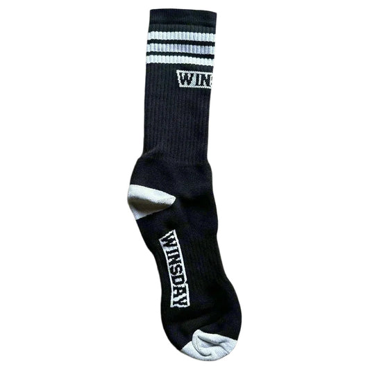 Winsday Double Striped Black Socks