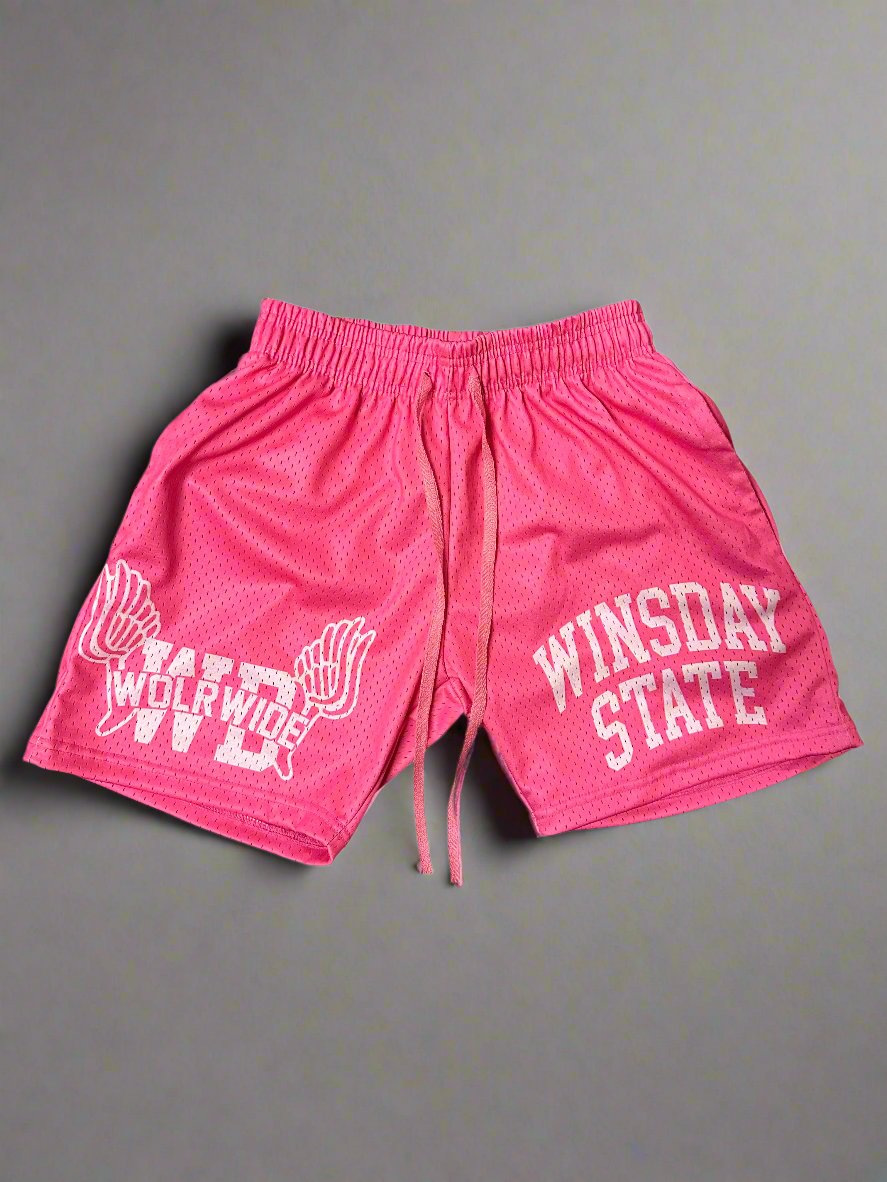 Winsday state shorts pink