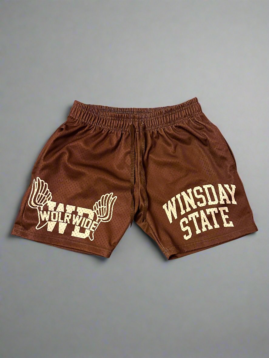 Winsday state shorts brown