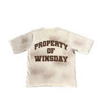 Load image into Gallery viewer, Property Of Winsday Puff Print T-shirt  Brown
