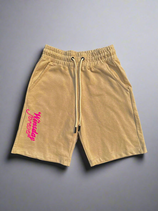 Winsday Forever Shorts (Beige & Pink)