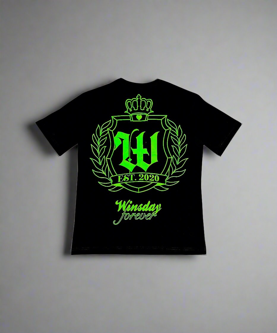 Winsday Forever Tee (Black & Lime Green)