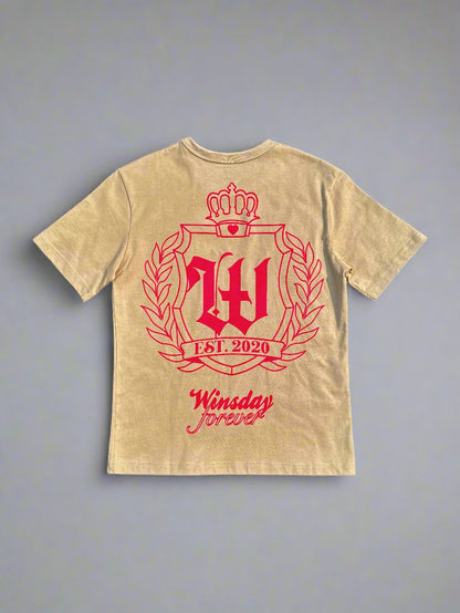 Winsday Forever Tee (Beige & Pink)